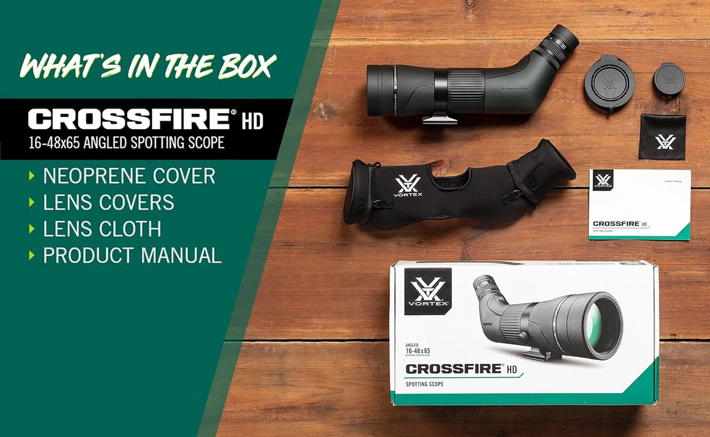 Vortex - Crossfire HD - 16-45x65 Spotting Scope - Angled