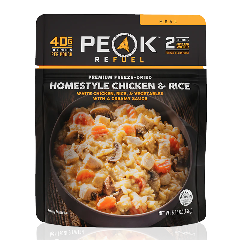 PEAK - Refuel Freeze-Dried Meals - Homestyle Chicken and Rice