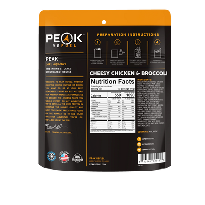 PEAK - Refuel Freeze-Dried Meals - Cheesy Chicken & Broccoli