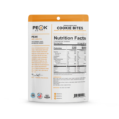 PEAK - Refuel Freeze-Dried - Peanut Butter Chocolate Chip Cookie Bites