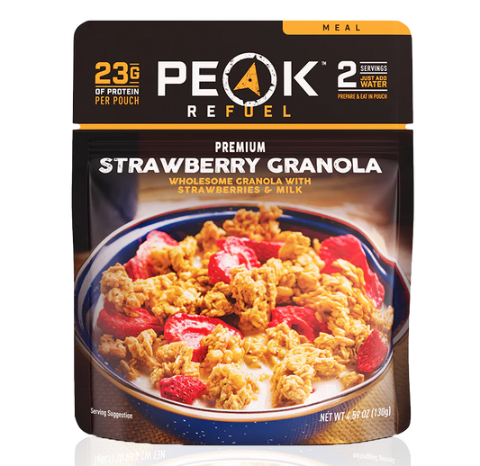 PEAK - Refuel Freeze-Dried Meals - Strawberries & Granola With Milk