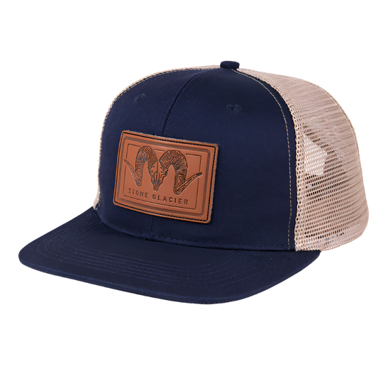 Stone Glacier - Casquette Trucker classique avec patch en cuir