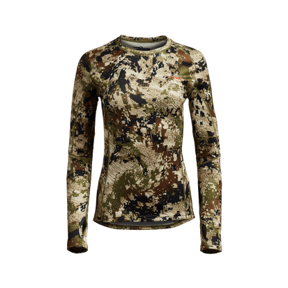 Sitka Gear - T-shirt ras du cou mi-épais Core pour femme à manches longues